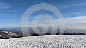 White Carpathians view of the Slovak side from a large maple tree