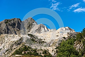 White Carrara marble quarry - Apuan Alps Tuscany Italy