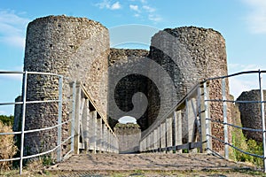 WHITE CASTLE, an ancient historical landmark in Abergavenny, Wales UK