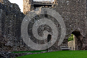 WHITE CASTLE, an ancient historical landmark in Abergavenny, Wales UK