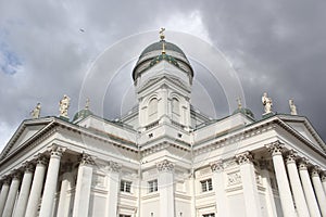 The white cathedral Tuomiokirkko in Helsinki, Finland