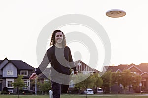 White Caucasian Adult Woman Playing Ultimate Frisbee