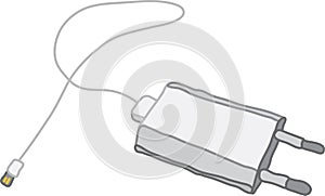 White Cell Phone Charger with Cord