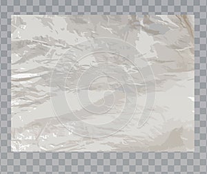 White Cellophane Plastic Vector Background