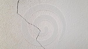 White cement wall crack texture background.