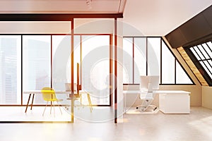 White CEO office, toned
