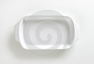 White ceramic baking dish