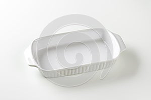 White ceramic baking dish