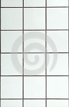 White ceramic bathroom wall tile pattern for background