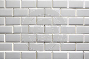 White ceramic bathroom wall tile pattern for background