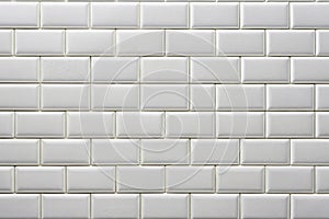 White ceramic bathroom wall tile pattern for background