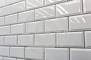 White ceramic bathroom wall tile pattern