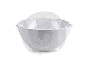 White ceramic bowl isolated on white background