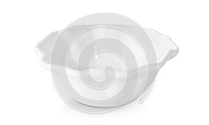 White ceramic bowl isolated on white background