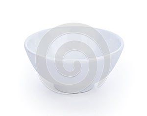 White ceramic bowl isolated on white background