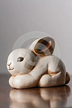 White ceramic bunny photo