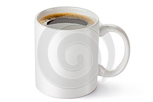 White ceramic coffee mug