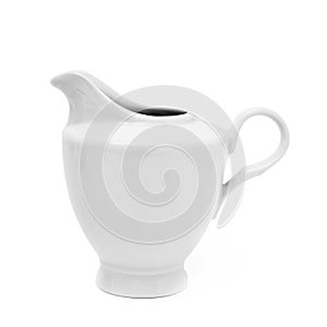 White ceramic creamer or saucier