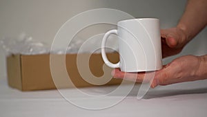 white ceramic mug