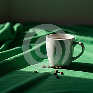 The fabric is slightly wrinkled, adding texture and depth to the scene