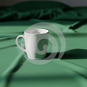 The fabric has gentle folds casting soft shadows in the light