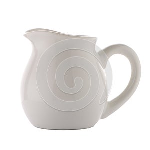 White ceramic pitcher