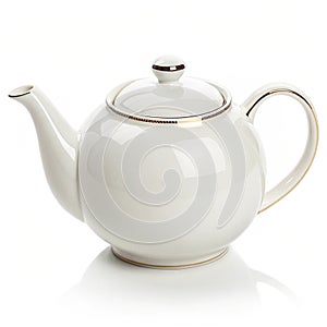 White Ceramic Teapot