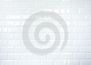 White Ceramic tile brick wall