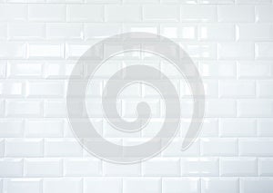 White Ceramic tile brick wall photo