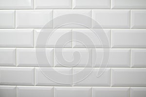 White ceramic tiles background