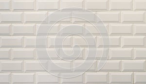 White ceramic tiles texture, imitating white bricks