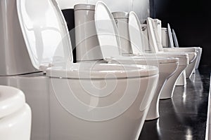 white ceramic toilet bowls