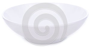 White ceramics bowl isolated on white background