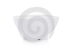 White ceramics bowl isolated on white background