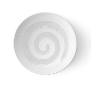 White ceramics bowl isolated on white background
