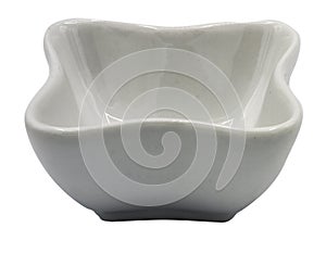 White ceramics bowl  on white background. clipping path