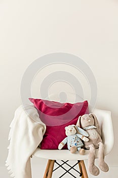 White chair in child's room