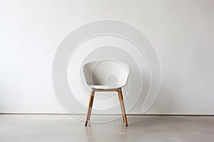 White chair in an empty bright room