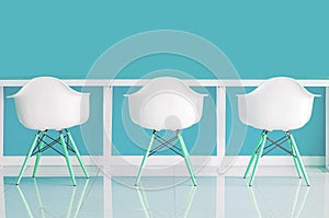 white chair in modern design.