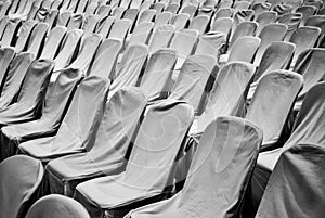 White chairs in the auditorium