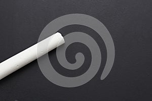 White chalk on black board