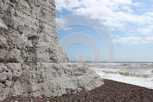 White chalk cliff