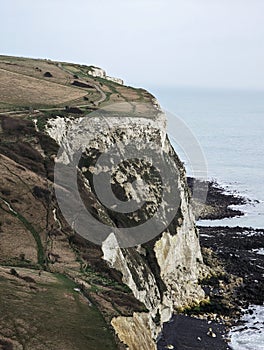 White chalk cliffs of Dover