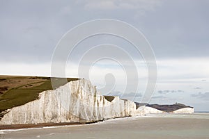 The white chalk cliffs in the Seven Sisters Country Park