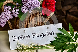 White chalkboard floral bouquet