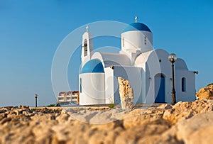 White chapel. Protaras, Cyprus