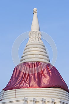 White cheddi with pink cloth