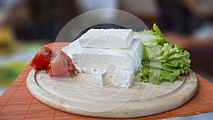 White Cheese and lettuce