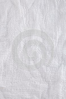 White cheesecloth texture close up photo