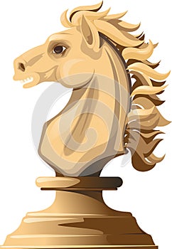 White chess horse